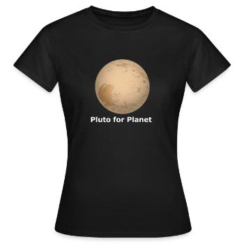 Pluton pour la planète - T-shirt Femme - noir - Devant - AI Model Female 172 dark (172cm)