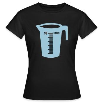 braud litre container - Women's T-Shirt - black - Front - AI Model Female 172 dark (172cm)