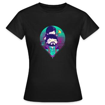 Kultiges Duo - Frauen T-Shirt - Schwarz - Vorne - AI Model Female 172 dark (172cm)