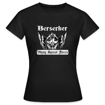 Berserker Viking Special Forces für Wikinger Shirt - Frauen T-Shirt - Schwarz - Vorne - AI Model Female 172 dark (172cm)