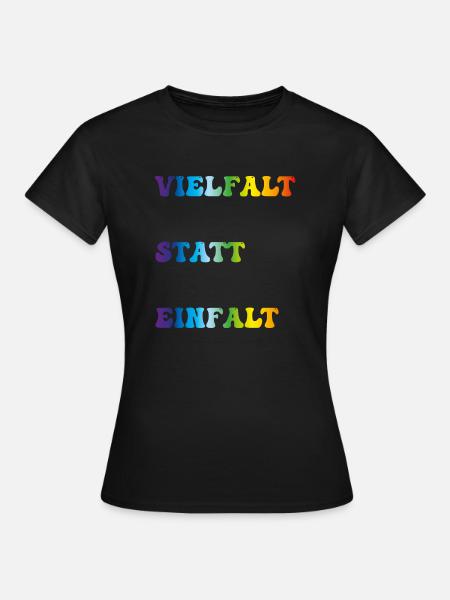 Vielfalt - Frauen T-Shirt - Schwarz