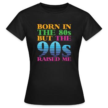 90er Jahre Neunziger Mottoparty Retro - Frauen T-Shirt - Schwarz - Vorne - AI Model Female 172 dark (172cm)