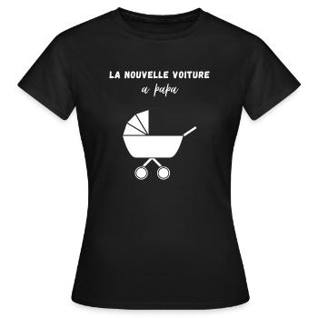 La nouvelle voiture a papa - T-shirt Femme - noir - Devant - AI Model Female 172 dark (172cm)