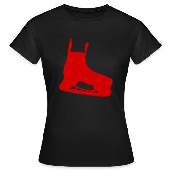 Patin à glace rouge - T-shirt Femme - noir - Devant - AI Model Female 172 dark (172cm)