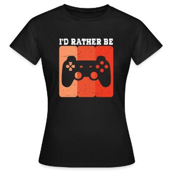i d rather be - Frauen T-Shirt - Schwarz - Vorne - AI Model Female 172 dark (172cm)
