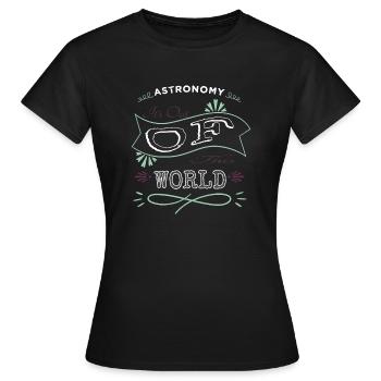 believe weightless night sky spaceship birthday - Frauen T-Shirt - Schwarz - Vorne - AI Model Female 172 dark (172cm)