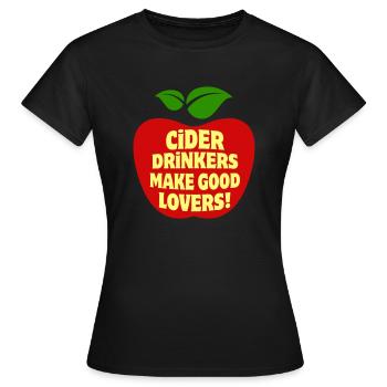 Les buveurs de cidre font de bons amants Apfelwein Cidre - T-shirt Femme - noir - Devant - AI Model Female 172 dark (172cm)