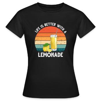 Limonade Limonade Limonade Limonade Stand Design - T-shirt Femme - noir - Devant - AI Model Female 172 dark (172cm)