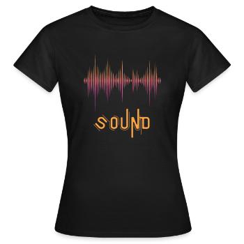 Conception élégante des ondes sonores - T-shirt Femme - noir - Devant - AI Model Female 172 dark (172cm)