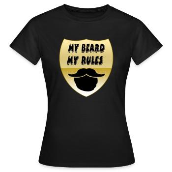 Bart - Frauen T-Shirt - Schwarz - Vorne - AI Model Female 172 dark (172cm)