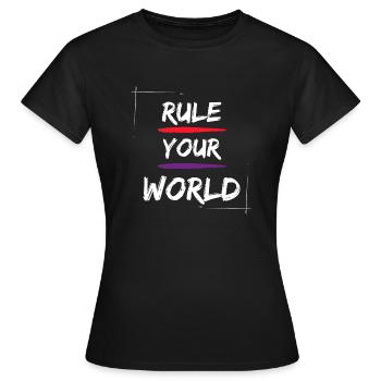 Rule your World - Frauen T-Shirt - Schwarz - Vorne - AI Model Female 172 dark (172cm)