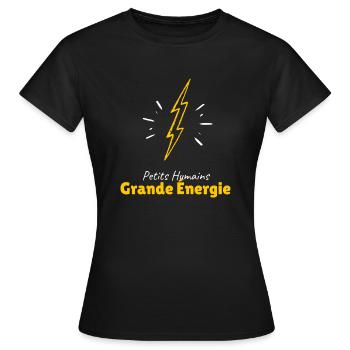 Original concept - T-shirt Femme - noir - Devant - AI Model Female 172 dark (172cm)