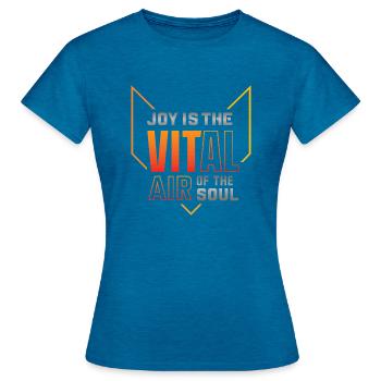 Vital soul - T-shirt Femme - bleu saphir antique chiné - Devant - AI Model Female 172 dark (172cm)