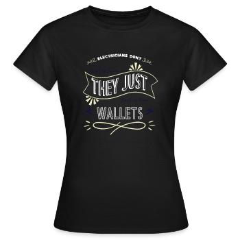 awesome engineer electrical electrician prop - Women's T-Shirt - black - Front - AI Model Female 172 dark (172cm)