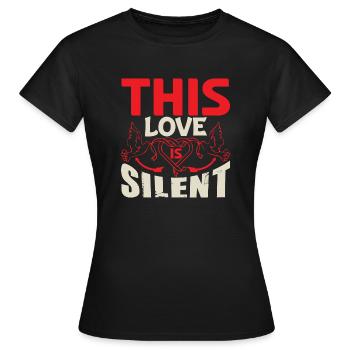 CET AMOUR EST CŒUR SILENCIEUX - T-shirt Femme - noir - Devant - AI Model Female 172 dark (172cm)