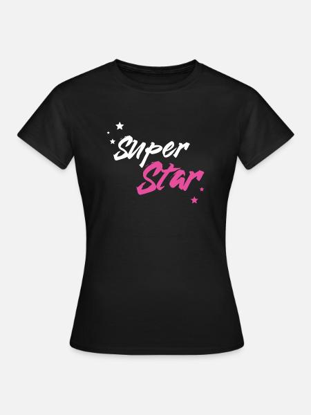Super Star - Frauen T-Shirt - Schwarz