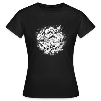 Homeoffice in der Natur - Frauen T-Shirt - Schwarz - Vorne - AI Model Female 172 dark (172cm)