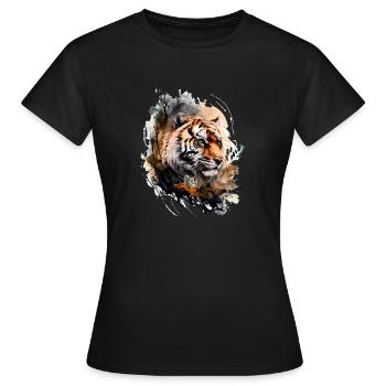 Le tigre - T-shirt Femme - noir - Devant - AI Model Female 172 dark (172cm)