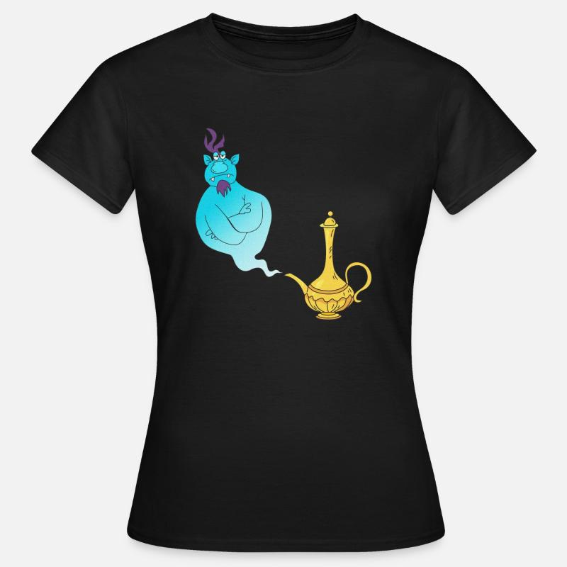 Gini Magic Lamp Genie - Women's T-Shirt - black