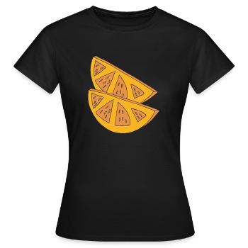 orangen schnitze 2 - Frauen T-Shirt - Schwarz - Vorne - AI Model Female 172 dark (172cm)