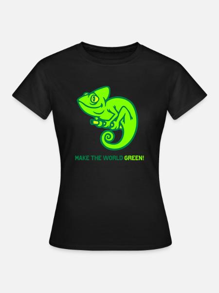 Chamäleon - Frauen T-Shirt - Schwarz