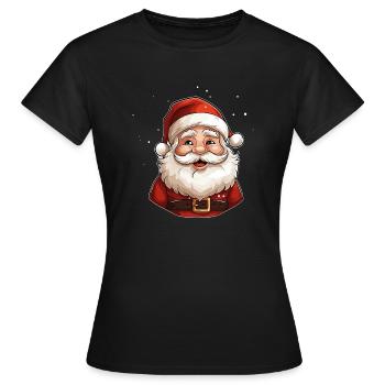 Santa Claus - Frauen T-Shirt - Schwarz - Vorne - AI Model Female 172 dark (172cm)
