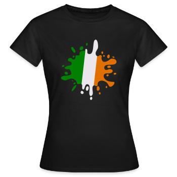 farbklecks irland - Frauen T-Shirt - Schwarz - Vorne - AI Model Female 172 dark (172cm)