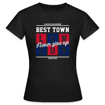 Best Town - Frauen T-Shirt - Schwarz - Vorne - AI Model Female 172 dark (172cm)