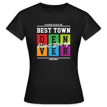 Best Town - Frauen T-Shirt - Schwarz - Vorne - AI Model Female 172 dark (172cm)