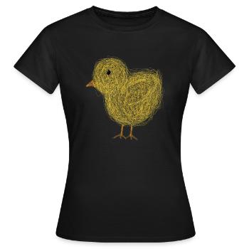 Little cute chick - Women's T-Shirt - black - Front - AI Model Female 172 dark (172cm)