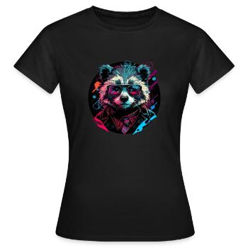 Raccoon corporate - Women's T-Shirt - black - Front - AI Model Female 172 dark (172cm)