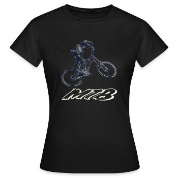 Downhill mountain biking - Women's T-Shirt - black - Front - AI Model Female 172 dark (172cm)