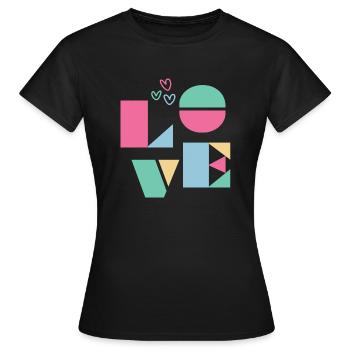 Pastel Love - Women's T-Shirt - black - Front - AI Model Female 172 dark (172cm)