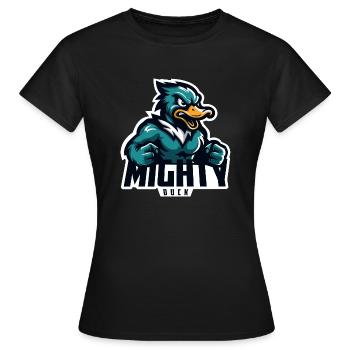Canard puissant - T-shirt Femme - noir - Devant - AI Model Female 172 dark (172cm)
