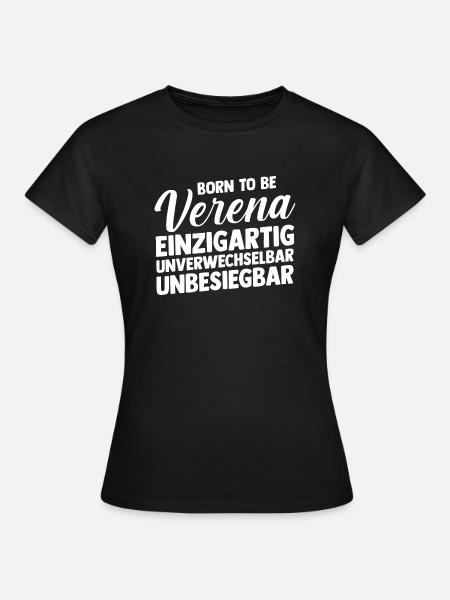 Vorname Verena - Frauen T-Shirt - Schwarz
