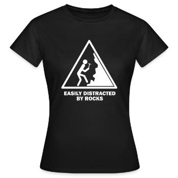 leicht ablenkbar - Frauen T-Shirt - Schwarz - Vorne - AI Model Female 172 dark (172cm)