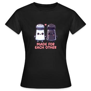 Sel et poivre - T-shirt Femme - noir - Devant - AI Model Female 172 dark (172cm)