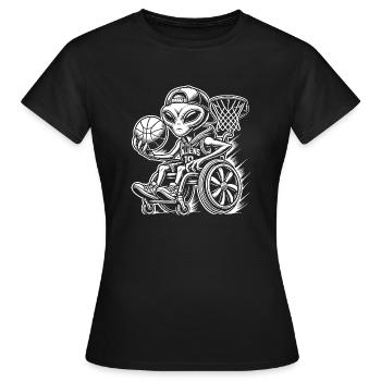 Basketball en fauteuil roulant - T-shirt Femme - noir - Devant - AI Model Female 172 dark (172cm)