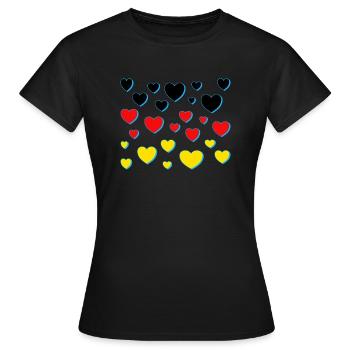 Allemagne Noir Rouge Or - T-shirt Femme - noir - Devant - AI Model Female 172 dark (172cm)