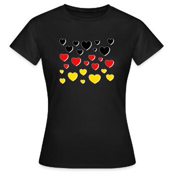 Allemagne Noir Rouge Or - T-shirt Femme - noir - Devant - AI Model Female 172 dark (172cm)