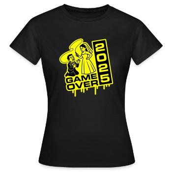 Mariage Game Over 2025 - T-shirt Femme - noir - Devant - AI Model Female 172 dark (172cm)