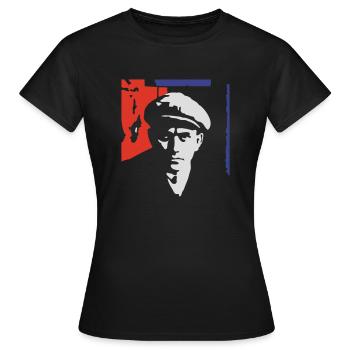 majakovskij1_3c_ge - Frauen T-Shirt - Schwarz - Vorne - AI Model Female 172 dark (172cm)