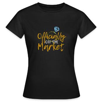 Market ring bride marriage wedding - Women's T-Shirt - black - Front - AI Model Female 172 dark (172cm)