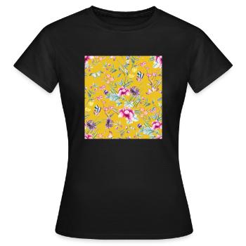 Hanoi flower 1 - Frauen T-Shirt - Schwarz - Vorne - AI Model Female 172 dark (172cm)