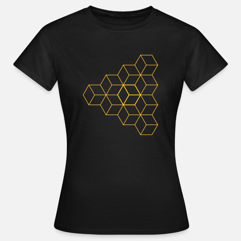 Triangle Cube Bold - T-shirt Femme - noir