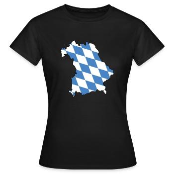 Bavière - T-shirt Femme - noir - Devant - AI Model Female 172 dark (172cm)