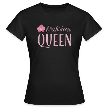 Orchideen Queen | Blumen Orchideen Königin - Frauen T-Shirt - Schwarz - Vorne - AI Model Female 172 dark (172cm)