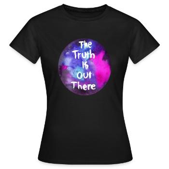 nebula space - Women's T-Shirt - black - Front - AI Model Female 172 dark (172cm)