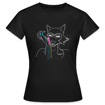 Malerei v2 - Frauen T-Shirt - Schwarz - Vorne - AI Model Female 172 dark (172cm)