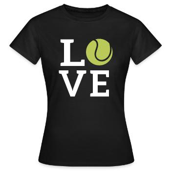 Tennis LOVE Cadeau pour les Joueurs de Tennis - T-shirt Femme - noir - Devant - AI Model Female 172 dark (172cm)